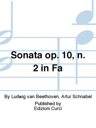 Book cover for Sonata op. 10, n. 2 in Fa