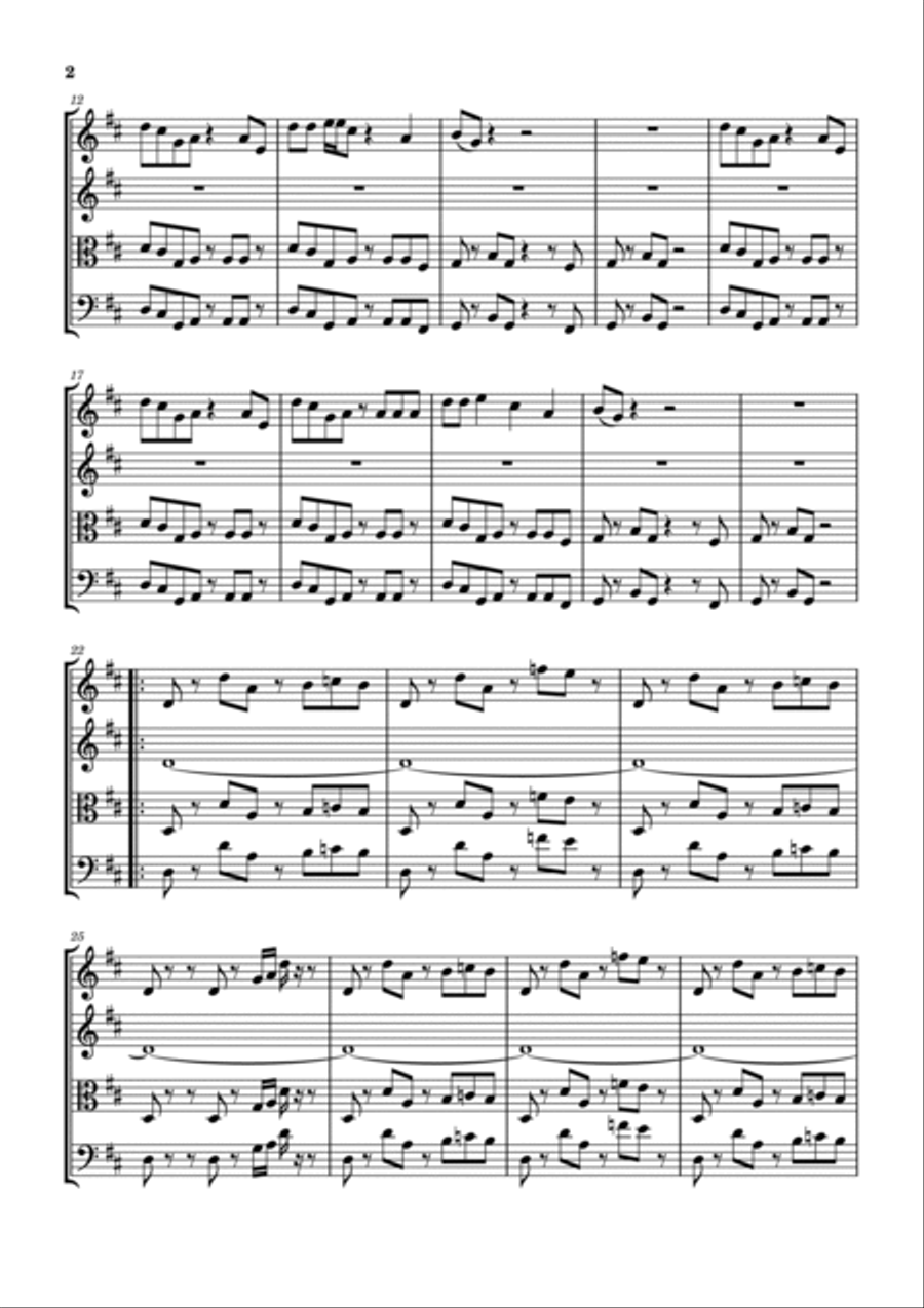 Cars String Quartet scores gallery preview page 3