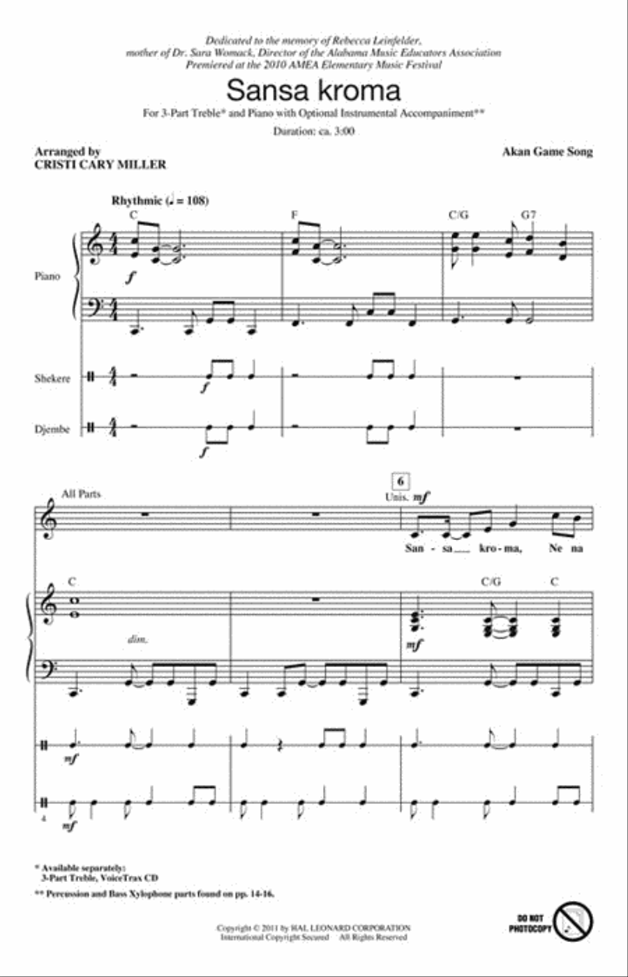 Sansa Kroma Choir scores gallery preview page 2