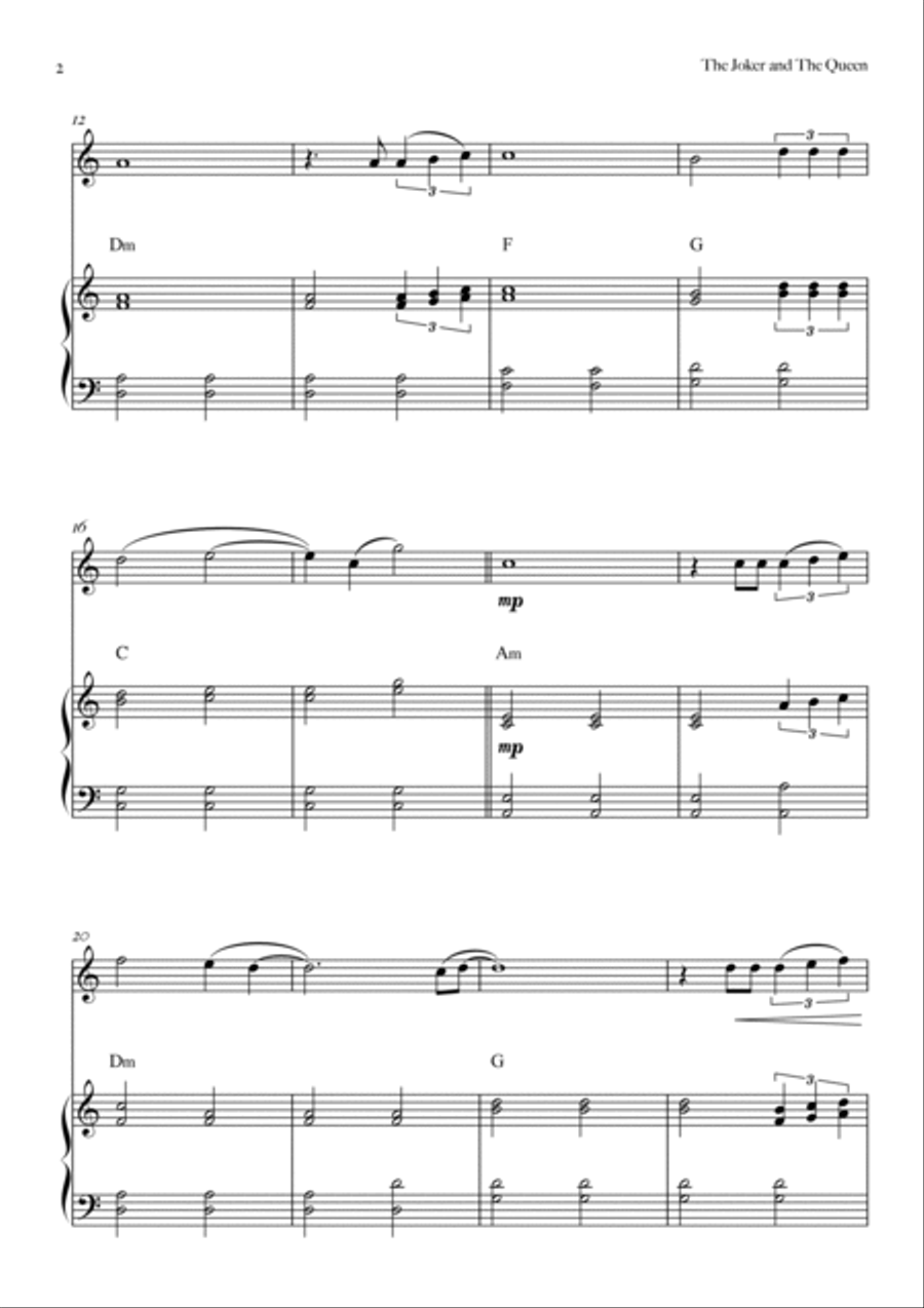 The Joker And The Queen (feat. Taylor Swift) Violin Solo scores gallery preview page 2