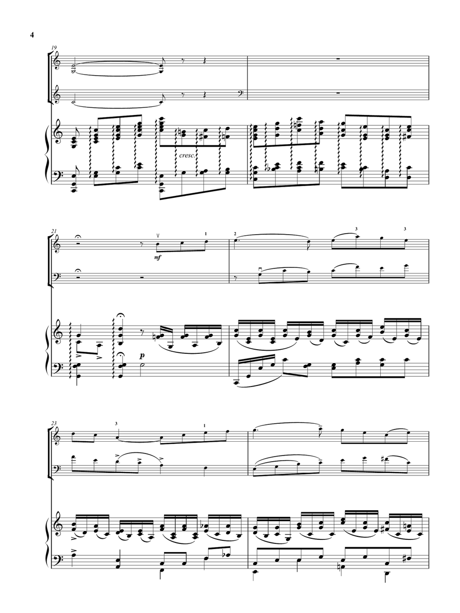 Farewell to Cucullain (LONDONDERRY AIR) Old Irish Melody Piano Trio scores gallery preview page 5
