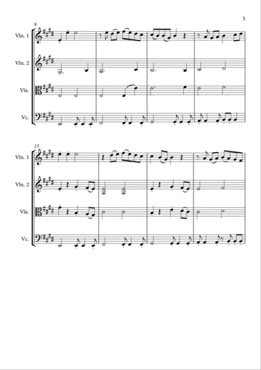 Uptown Girl Uptown Girl String Quartet scores gallery preview page 3