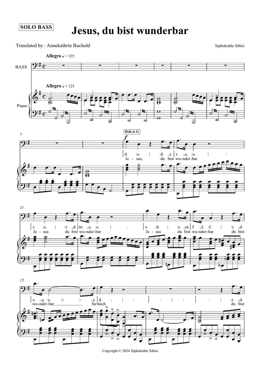 Jesus, du bist wunderbar Voice scores gallery preview page 1