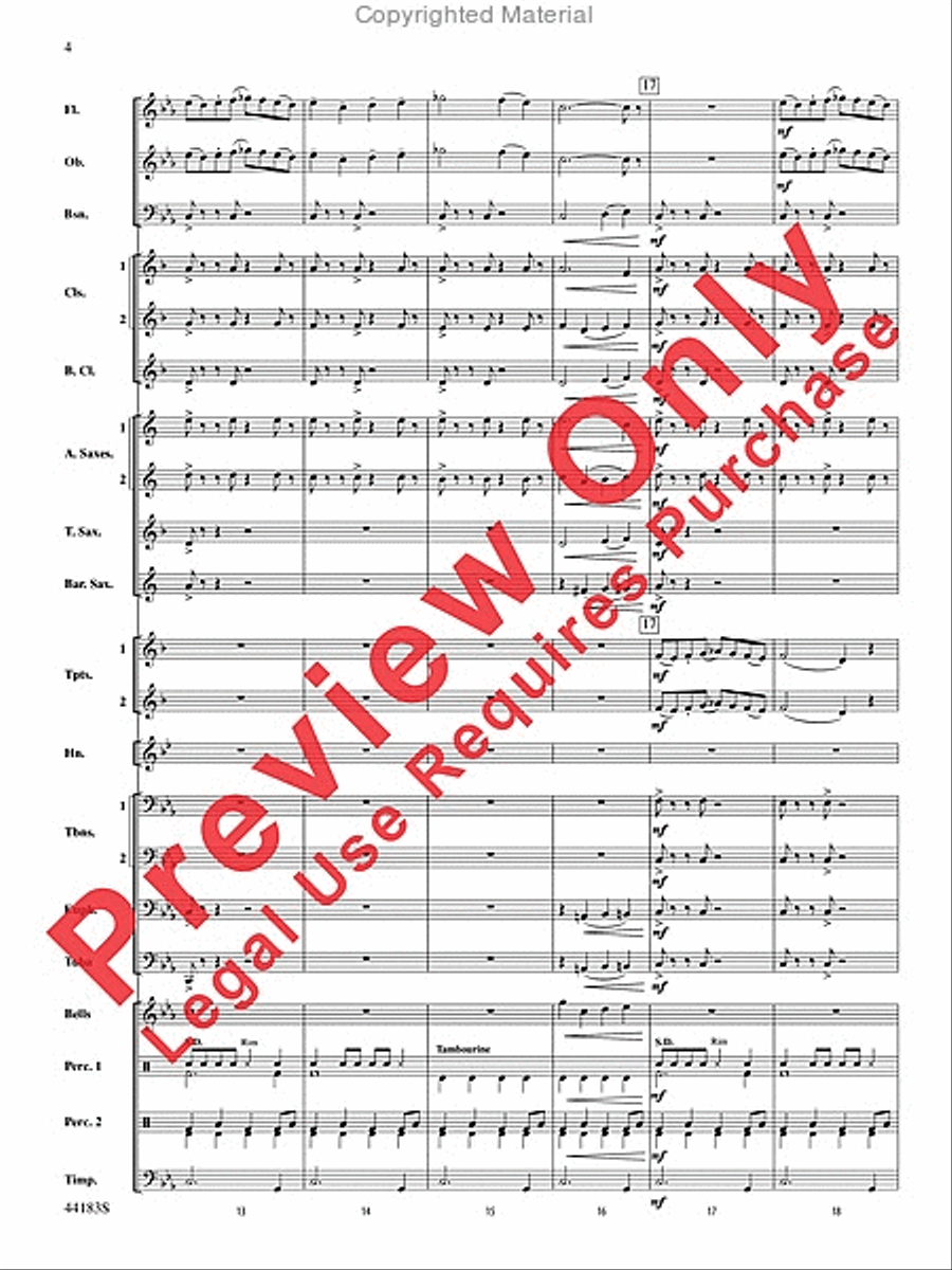 Cobra Dance Concert Band scores gallery preview page 5