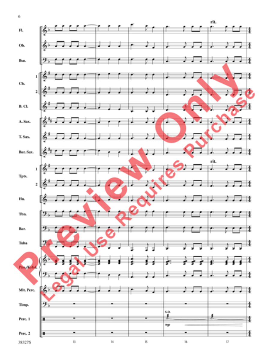 Overture 1812 Concert Band scores gallery preview page 7
