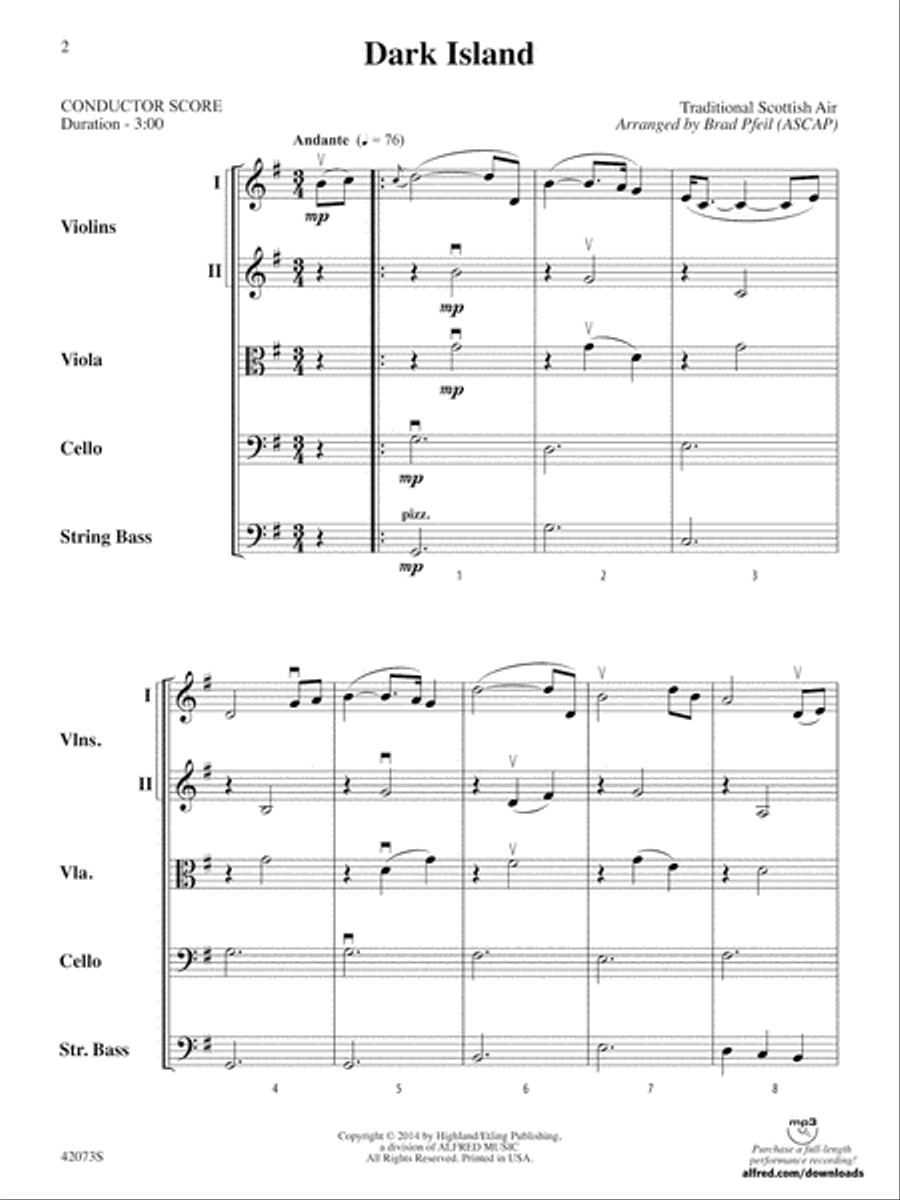 Dark Island: Score String Orchestra scores gallery preview page 2