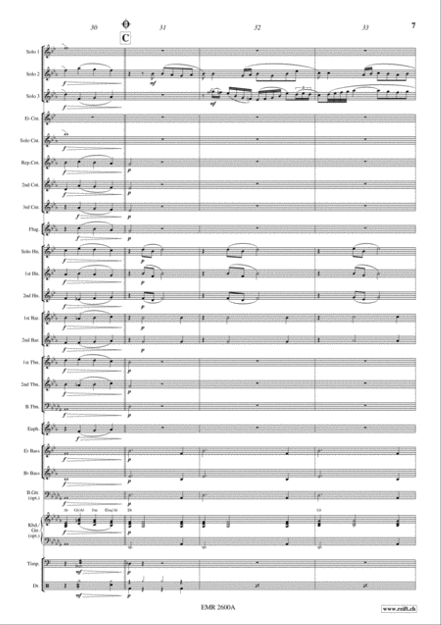 Don't Cry For Me, Argentina Brass Trio scores gallery preview page 7