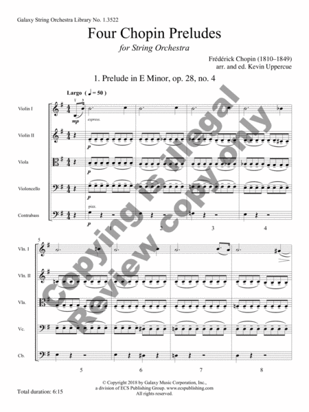 Four Chopin Preludes (Complete Set) image number null