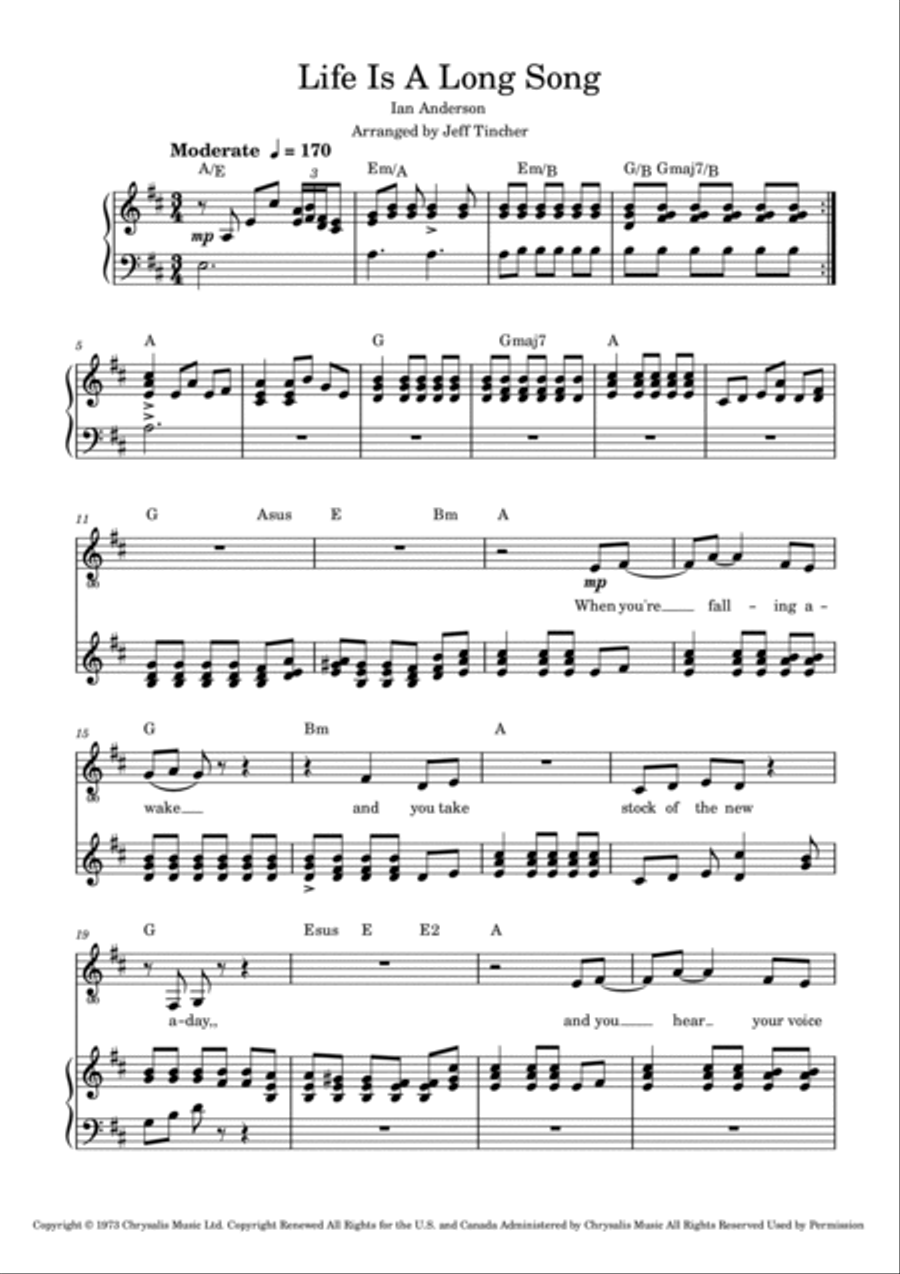 Life Is A Long Song Piano, Vocal, Guitar scores gallery preview page 2