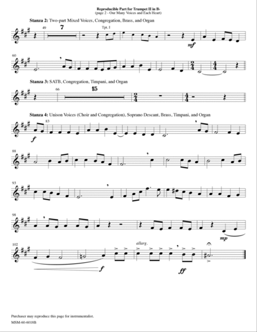 Our Many Voices and Each Heart Choir scores gallery preview page 6