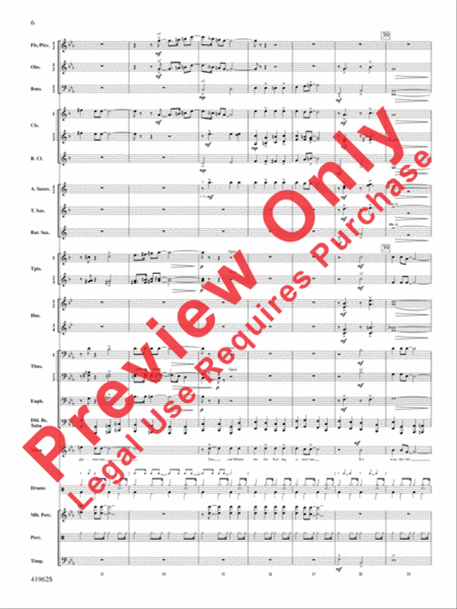 A Gershwin Tribute to Love Concert Band scores gallery preview page 7
