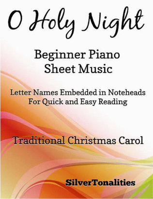 Book cover for O Holy Night Beginner Piano Sheet Music