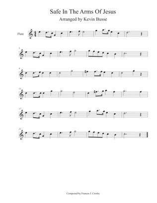 Book cover for Safe In The Arms Of Jesus (Easy key of C) - Flute