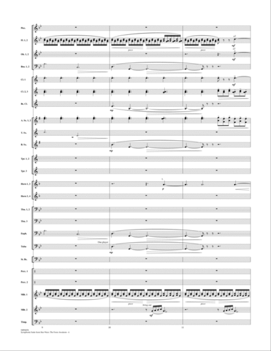 Symphonic Suite from Star Wars: The Force Awakens - Conductor Score (Full Score) Concert Band scores gallery preview page 4