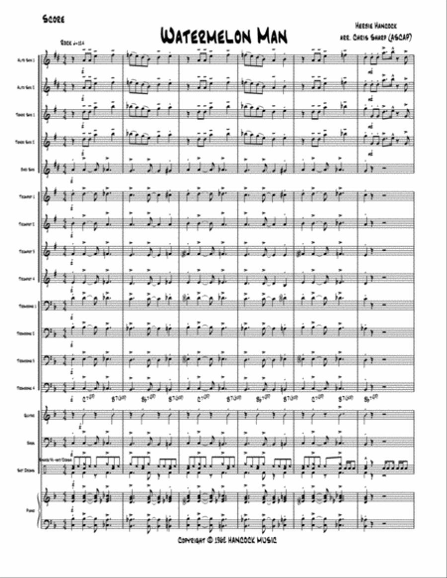 Watermelon Man Jazz Ensemble scores gallery preview page 2
