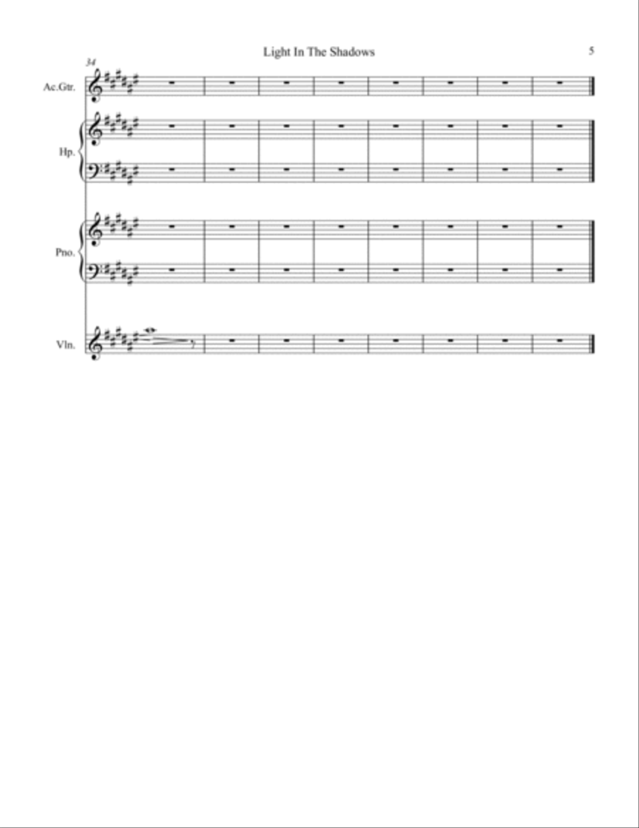 Light In The Shadows Small Ensemble scores gallery preview page 5