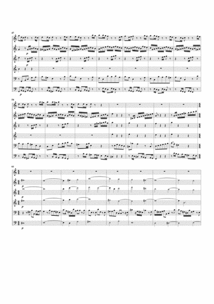 Aria: Auf, auf, mit hellem Schall from Cantata BWV 128 (arrangement for 6 recorders)
