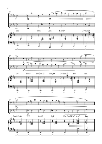 Gymnopédie no 1 | Trombone Duet | Original Key | Chords | Piano accompaniment |Easy intermediate image number null