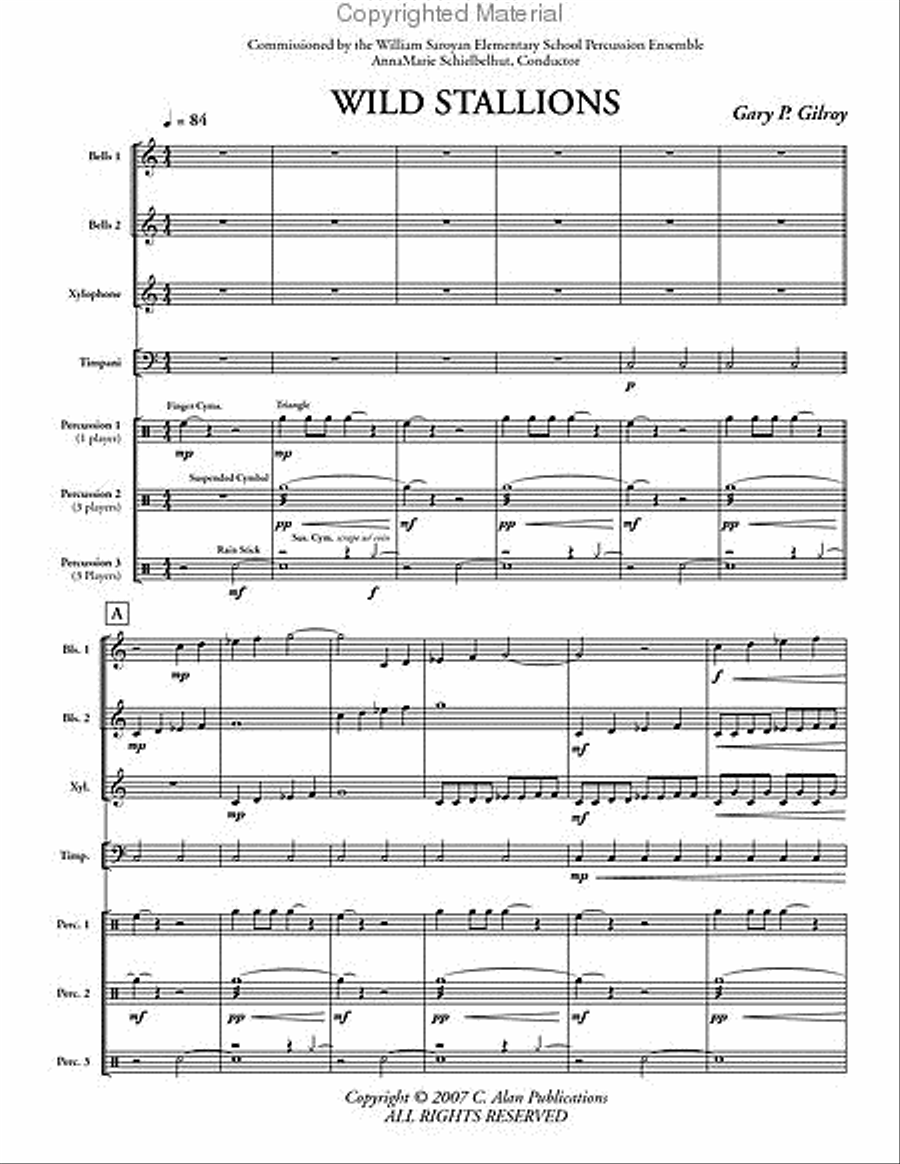 Wild Stallions Wild Stallions Percussion Ensemble scores gallery preview page 2
