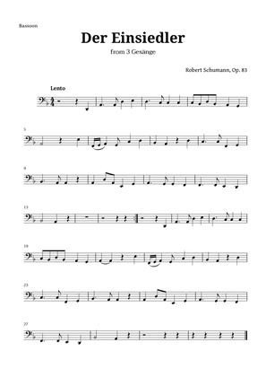 Der Einsiedler by Schumann for Bassoon