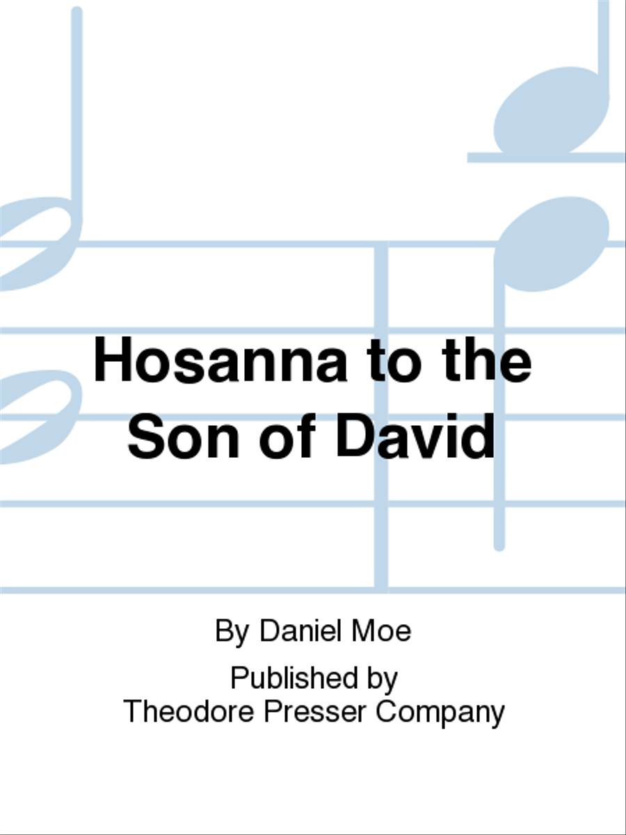 Hosanna To the Son of David 4-Part scores gallery preview page 1