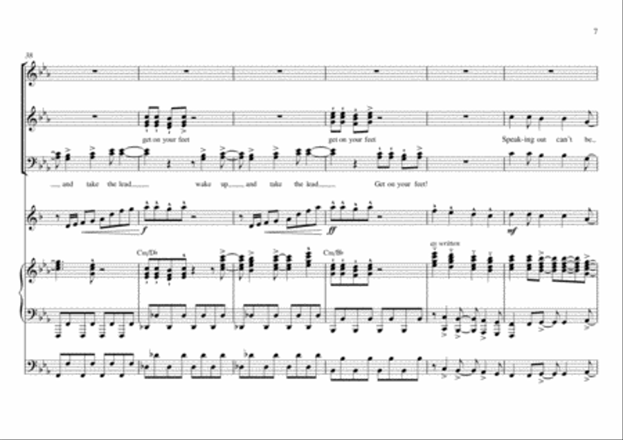 Let Your Voice Be Heard 4-Part - Sheet Music page 5