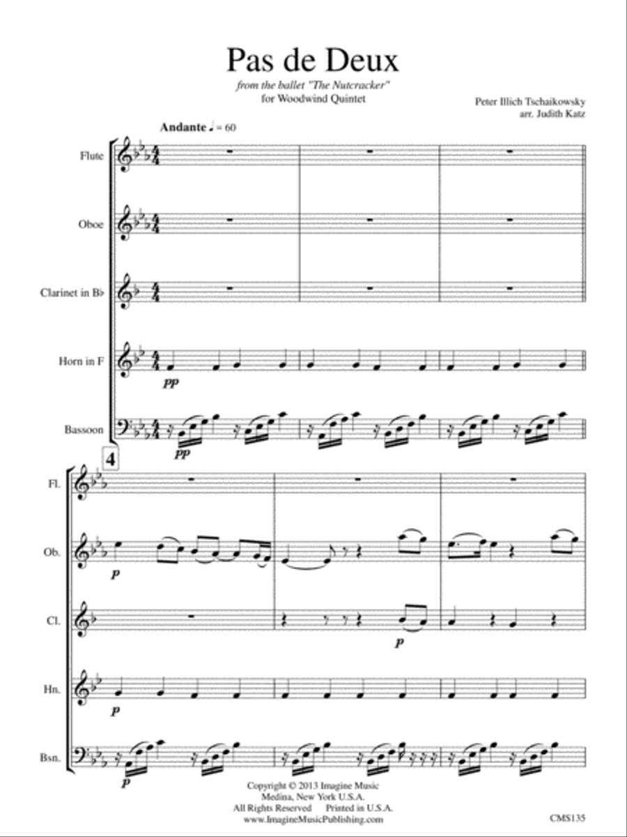 Pas de Deux Woodwind Quintet scores gallery preview page 3