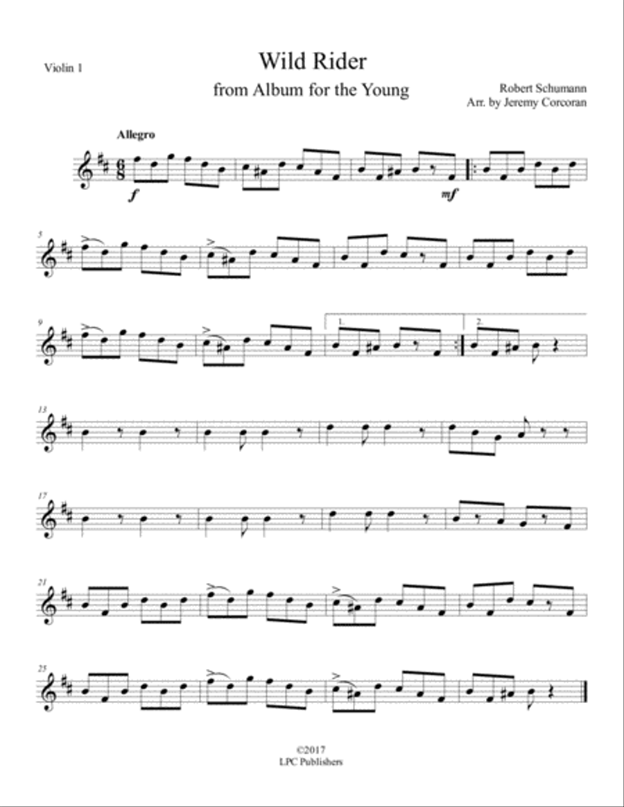 Wild Rider from Album for the Young for String Quartet String Quartet scores gallery preview page 4