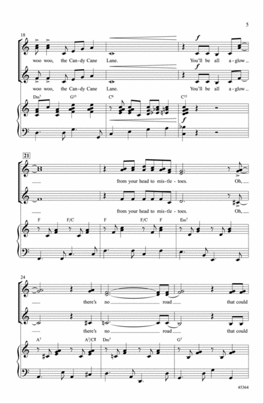 Candy Cane Lane Candy Cane Lane Choir scores gallery preview page 3