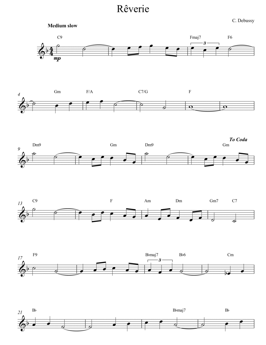Reverie Piano scores gallery preview page 1