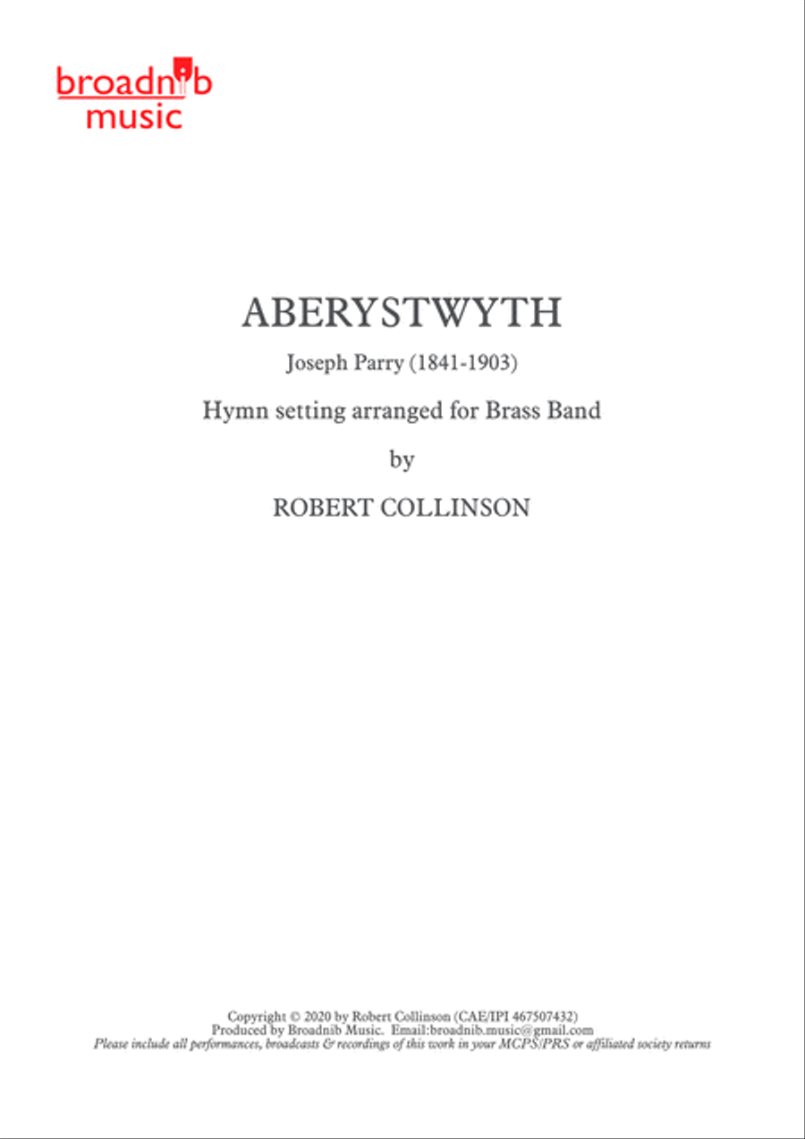 ABERYSTWYTH - Hymn setting for Brass Band Brass Band scores gallery preview page 1