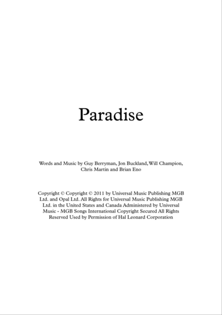 Paradise Small Ensemble scores gallery preview page 1