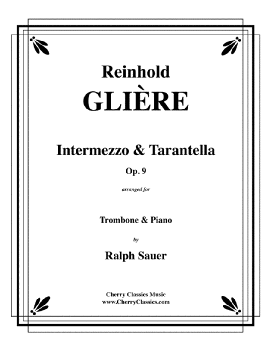 Intermezzo and Tarantella for Trombone & Piano Piano Accompaniment scores gallery preview page 1