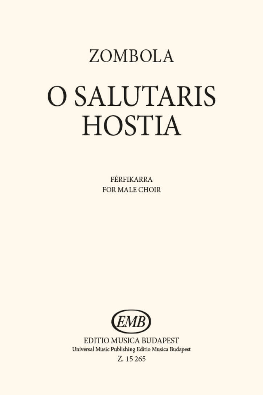 O salutaris hostia O salutaris hostia Choir scores gallery preview page 1