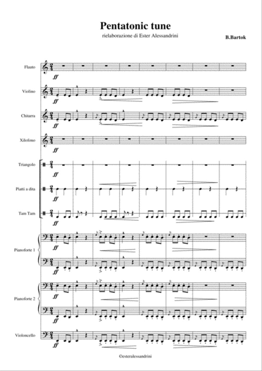 Pentatonic Tune Pentatonic Tune Large Ensemble scores gallery preview page 1