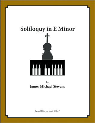 Book cover for Soliloquy in E Minor - Violin & Piano
