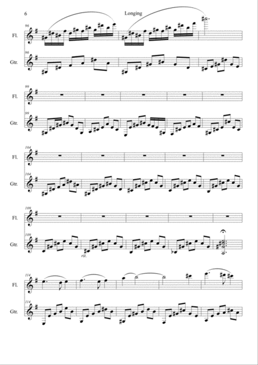 Longing Flute scores gallery preview page 6