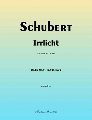 Irrlicht, by Schubert, in a minor