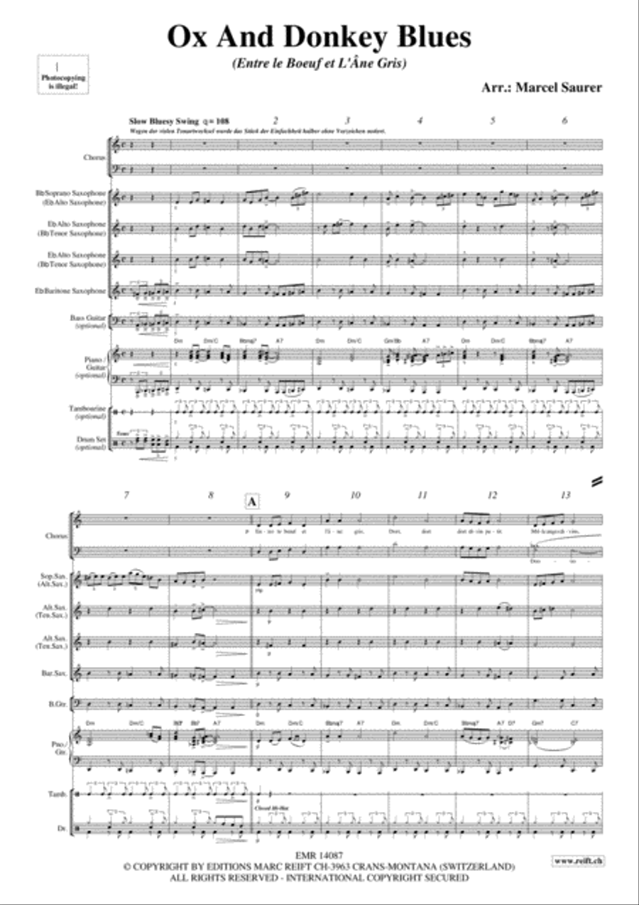 Ox And Donkey Blues Ox And Donkey Blues Saxophone Quartet scores gallery preview page 4