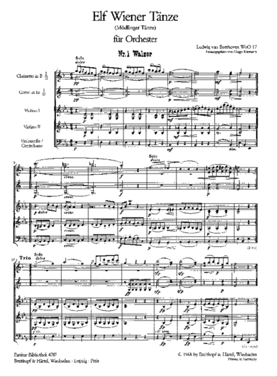 11 Viennese Dances WoO 17 Orchestra scores gallery preview page 2