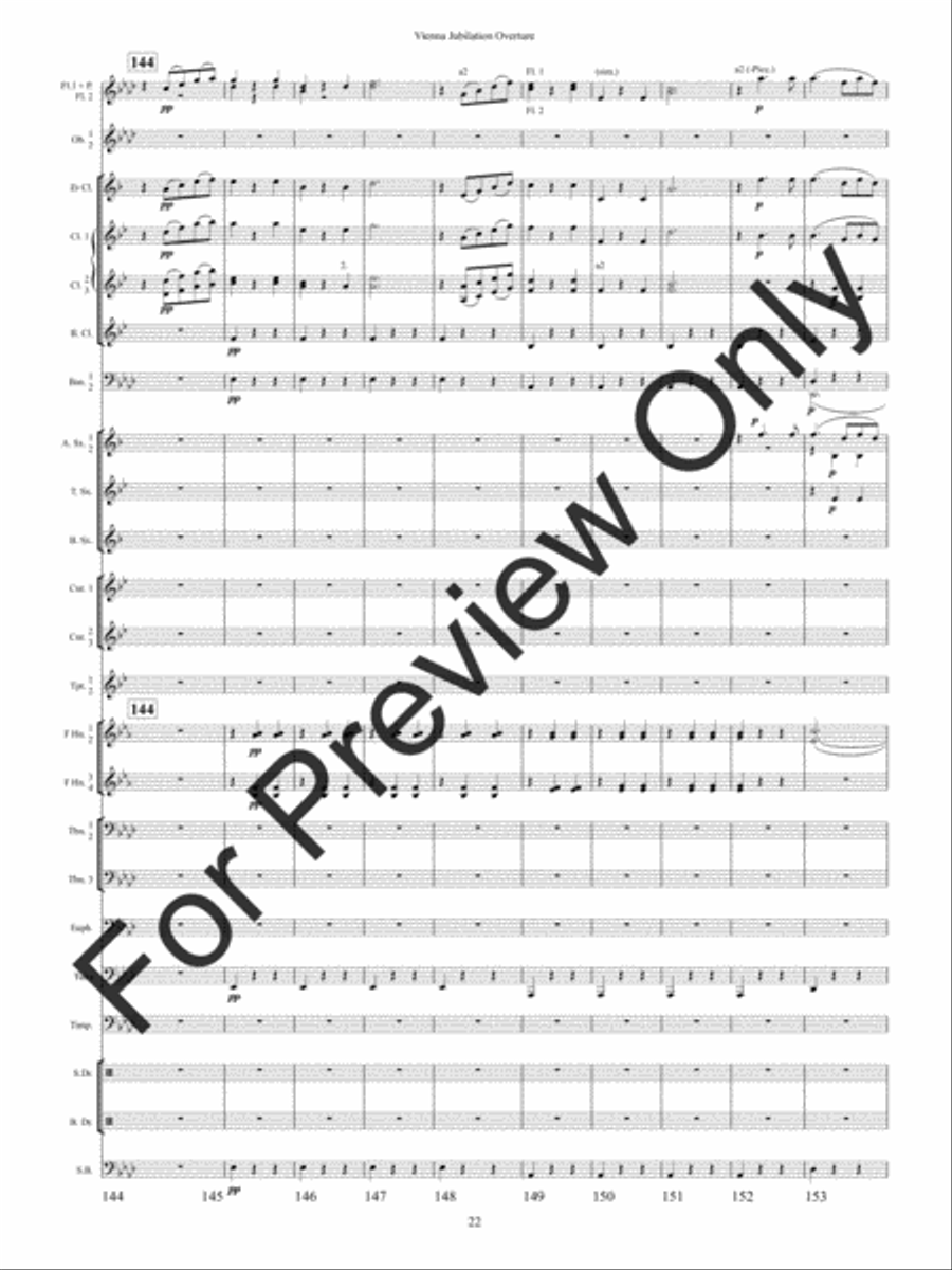 Vienna Jubilation Overture Concert Band scores gallery preview page 25