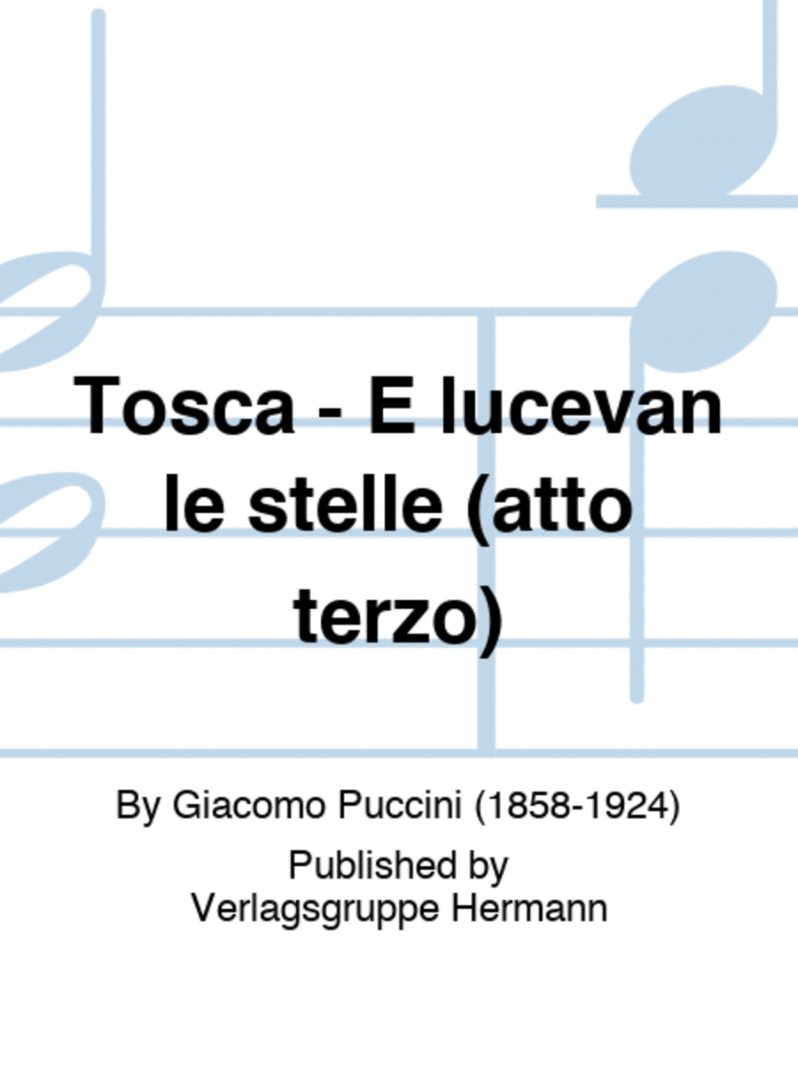 Tosca - E lucevan le stelle (atto terzo) Piano scores gallery preview page 1