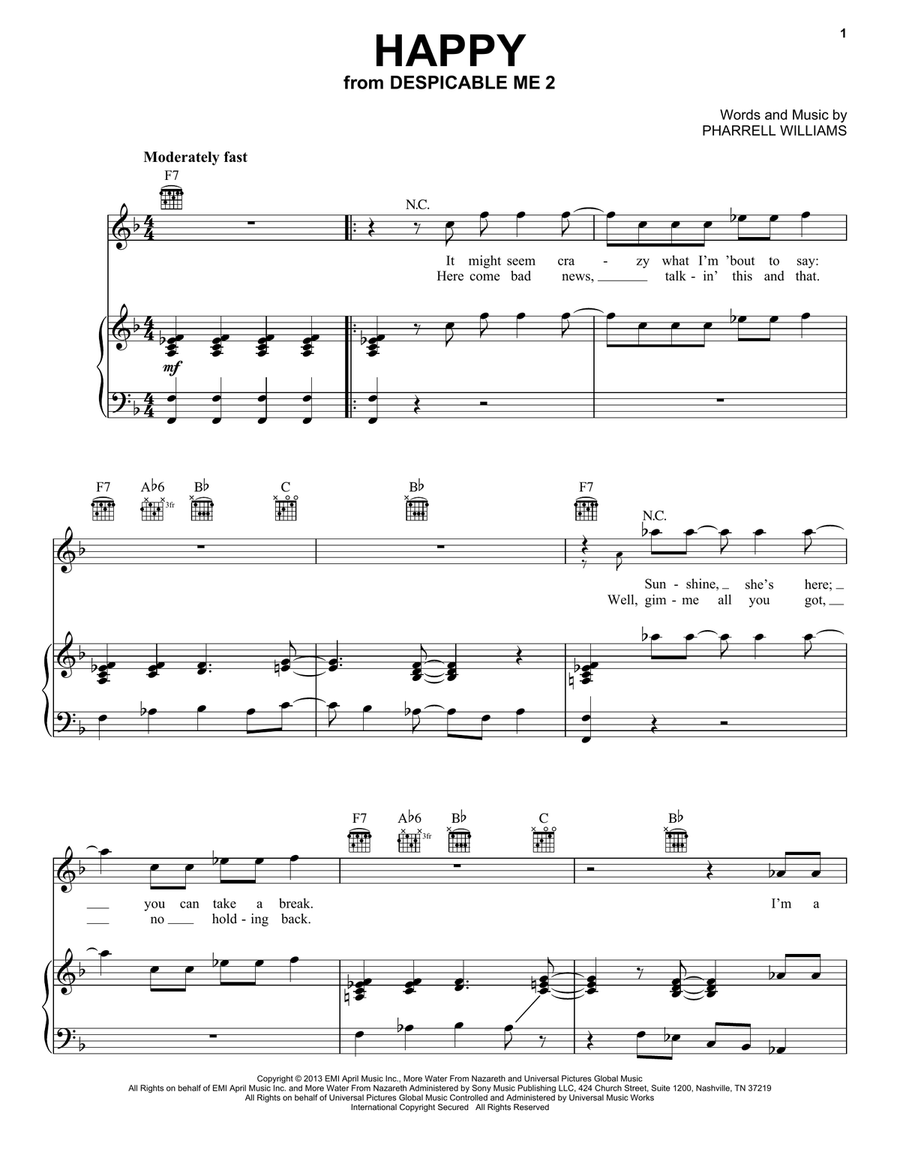 Happy Acoustic Guitar scores gallery preview page 1