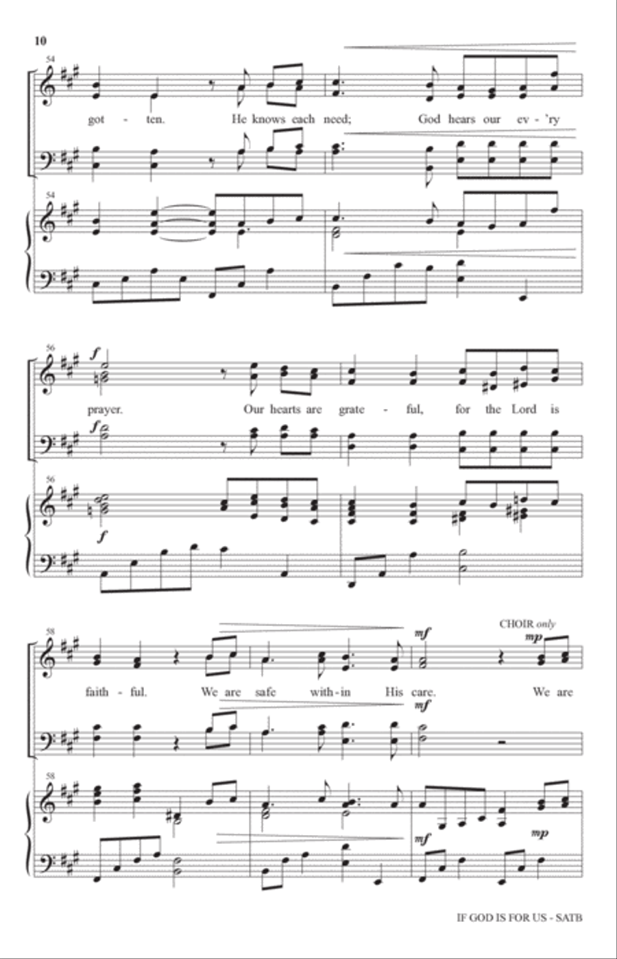If God Is For Us (arr. John Purifoy) 4-Part scores gallery preview page 9