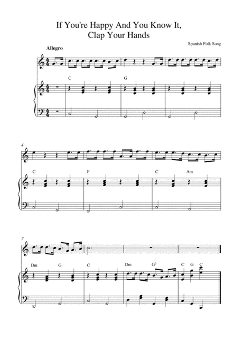 If You're Happy And You Know It, Clap Your Hands Tenor Saxophone scores gallery preview page 1