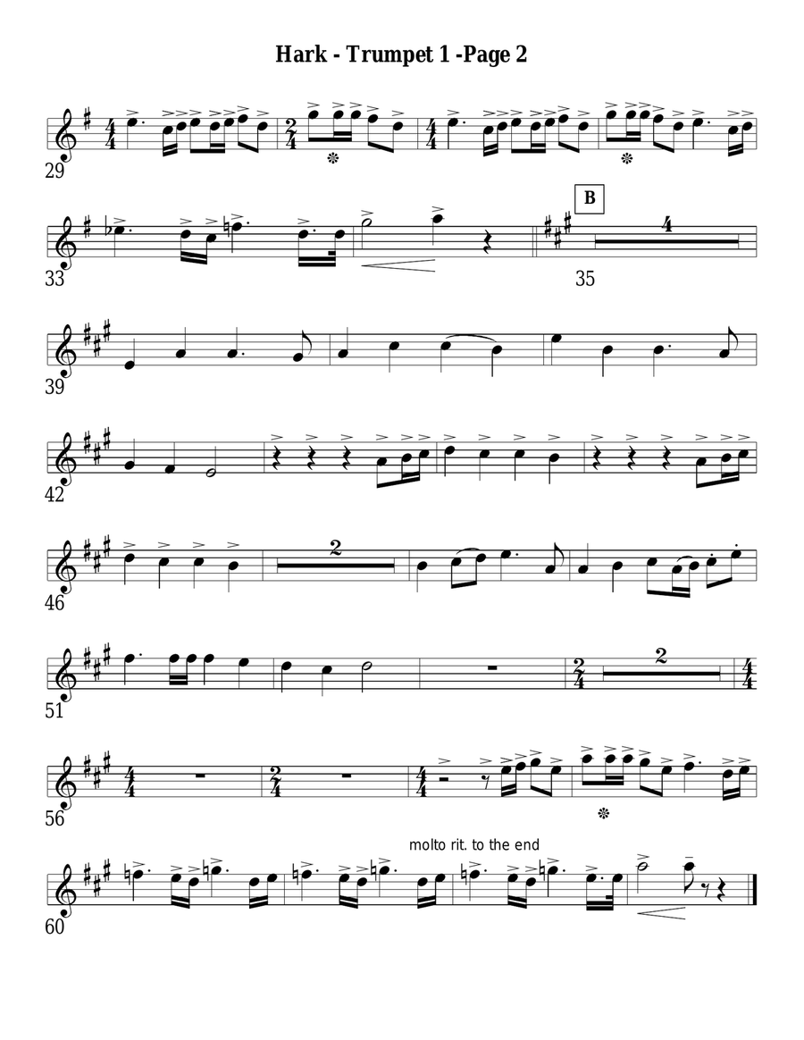 Hark the Herald Angels Sing for Brass Quintet Brass Quintet scores gallery preview page 6