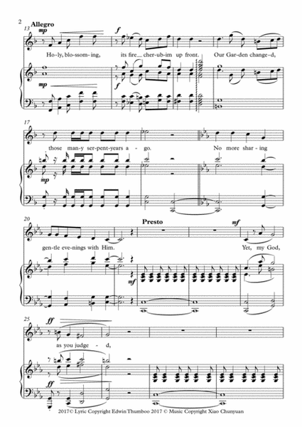 Fall & Redemption 1. Fall, For High Voice Solo With Piano image number null