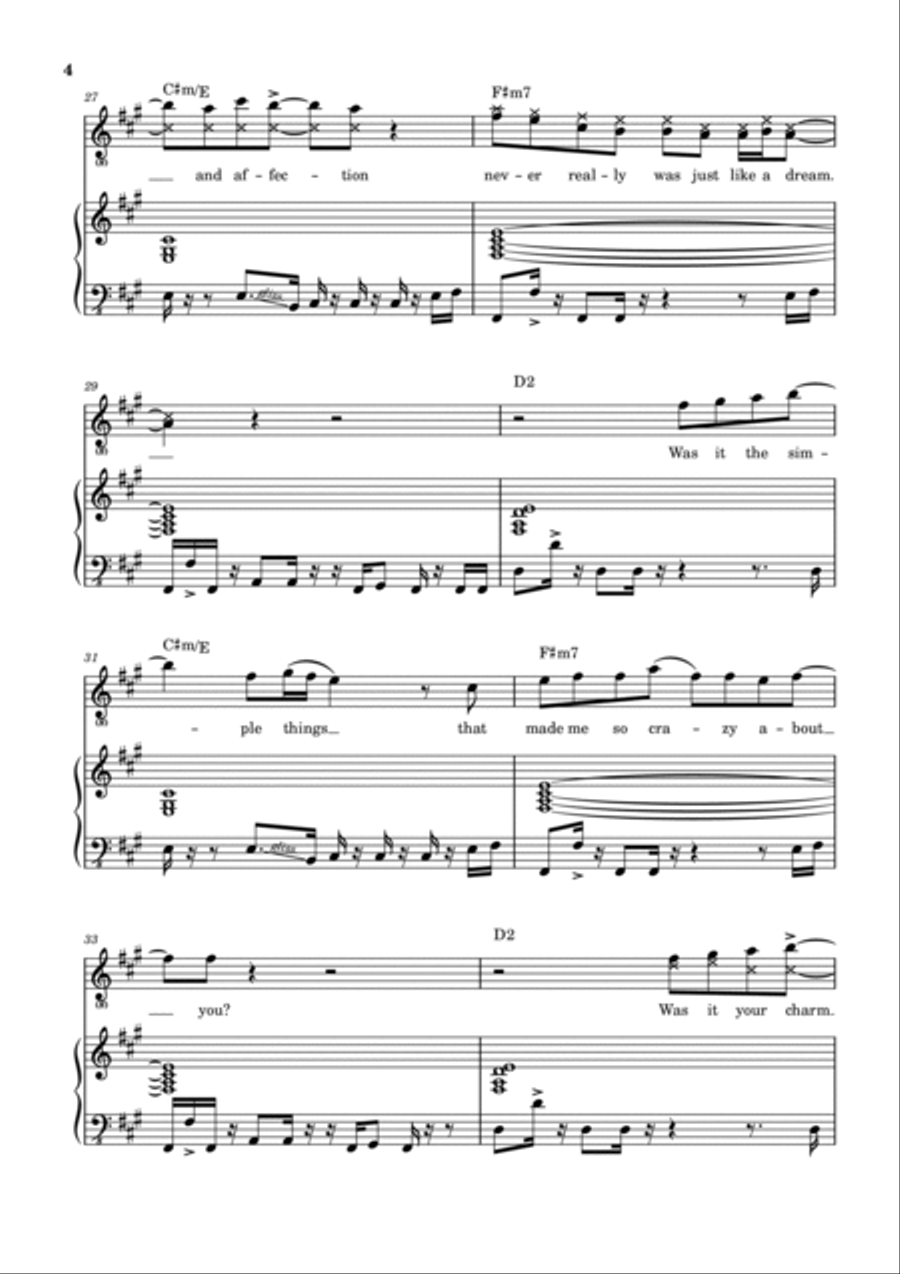 Forget Me Nots Piano, Vocal, Guitar scores gallery preview page 5