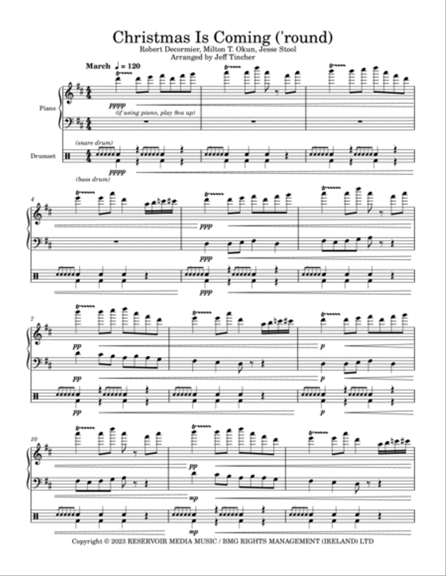 Christmas Is Coming ('round) Piano, Vocal, Guitar scores gallery preview page 2