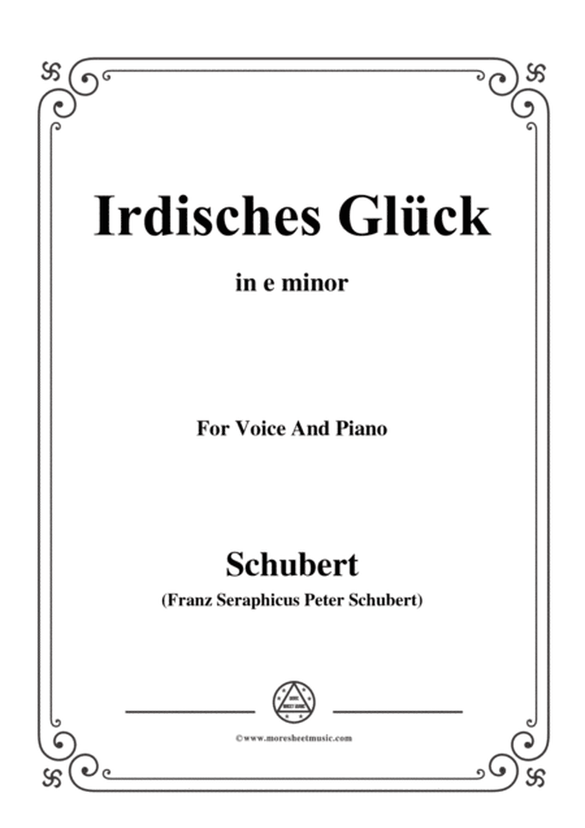 Schubert-Irdisches Glück,Op.95 No.4,in e minor,for Voice&Piano image number null